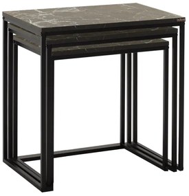 SADA 3x Konferenčný stolík čierna