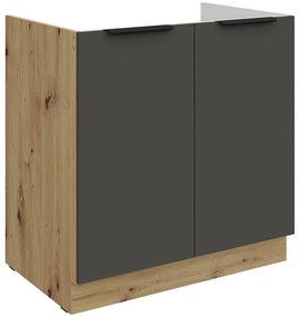 Kuchynská skrinka Aria-Gr/Ar Anti Fingerprint 80zl 2f Bb