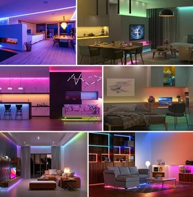 BERGE LED pásik RGB Neon COB 12V - 450D - 15W/m - IP20 - 50m