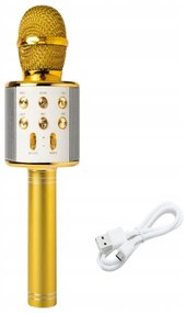 WS 858 BEZDRÔTOVÝ MIKROFÓN KARAOKE zlatá