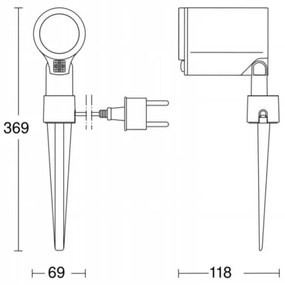 STEINEL 058685 - LED Vonkajšia lampa so senzorom SPOT GARDEN 1xGU10/7W/230V IP44