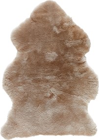 XXXLutz OVČIA KOŽUŠINA, 60/90 cm, bahenná hnedá Linea Natura - Koberce - 007821004852