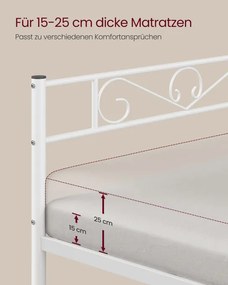 Kovová posteľ 90 cm RMB062W01