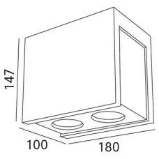 Stropné bodové svietidlo PURO 2xGU10/25W/230V