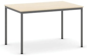 Jedálenský stôl, 1200 x 800 mm, tmavo sivá podnož, breza