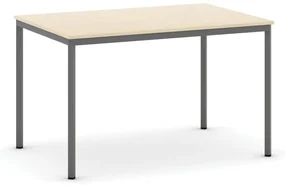 Jedálenský stôl, 1200 x 800 mm, tmavo sivá podnož, breza