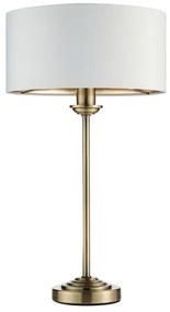 Endon 104054 - Stolná lampa HIGHCLERE 1xE14/7W/230V biela/mosadz pr. 25 cm