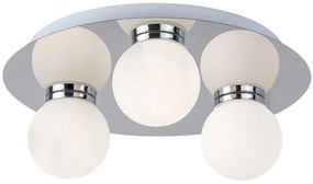 Rabalux Prisadené stropné svietidlo do kúpeľne Becca 3x28W | G9 | IP44 - chróm