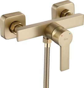 Rea Argus, sprchová batéria s ručnou bodovou sprchovou súpravou, zlatá matná, REA-B6413