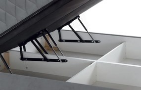 Posteľ Reve 180x200 cm, holubia šedá látka