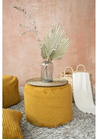 Menčestrový sedací vak v horčicovej farbe Mini – SLOWDOWN