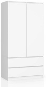 Šatníková skriňa Star 90 cm biela