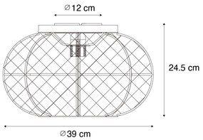 Orientálne stropné svietidlo prírodné - Rob