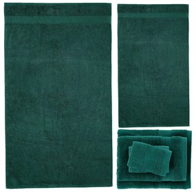 Tmavozelené froté bavlnené uteráky a osušky v súprave 6 ks Anti–Bacterial – Catherine Lansfield