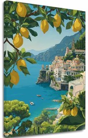 Obraz na plátne Pobrežie Amalfi - Letná Atmosféra