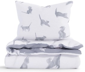 Bavlnené obliečky Renforcé – Mačky origami