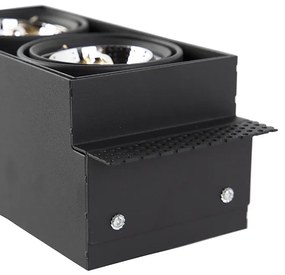 Inteligentné zapustené bodové svietidlo čierne bezrámové 2-svetlá vrátane 2 Wifi GU10 70mm - Oneon