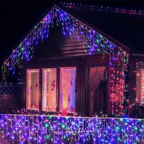 Vianočné svetielka LED záclona FLASH multicolor 500 LED
