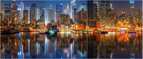 Obraz Manhattanu v noci (120x50 cm)
