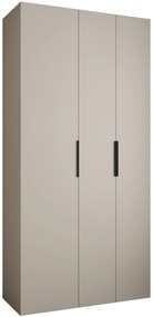 Šatníková skriňa 120 cm Carmela 40-4 (kašmír + čierna). Akcia -19%. Vlastná spoľahlivá doprava až k Vám domov. 1126643