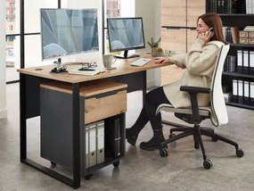 Písací stôl Memphis, 170 cm, dub artisan/grafit%