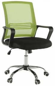 Kondela Kancelárska stolička, sieťovina zelená/látka čierna, APOLO 67832
