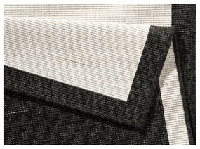Čierno-krémový vonkajší koberec NORTHRUGS Panama, 80 x 350 cm