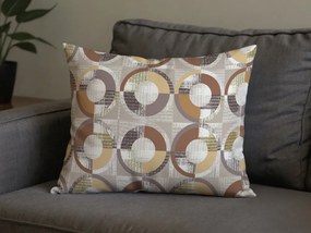 Sada 2 ks dekoračných obliečok na vankúš z mikrovlákna CIRELLO 50x70 cm, hnedo-sivá