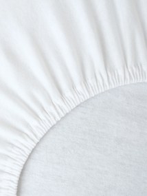 Jersey plachta do postieľky Classic 60 x 120 cm – biela