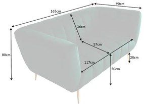Sedacia súprava 41247 165cm Noblesse Zamat Smaragdovozelená  - Komfort-nábytok
