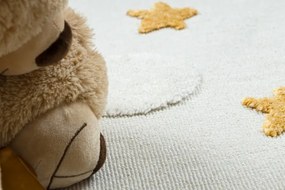 Detský koberec YOYO GD75 biely / oranžový - hviezdičky