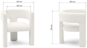 Biele designové kreslo ALPAH B