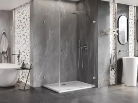 Mexen Lunar-B, pravý výklopný sprchový kút 85 x 70 cm, 8mm číre sklo, chrómový profil, 832-085-070-01-00-P