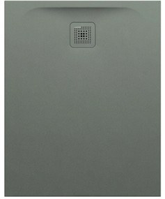LAUFEN Pro obdĺžniková sprchová vanička z materiálu Marbond, odtok na kratšej strane, 1000 x 800 x 33 mm, betónová šedá, H2109510790001