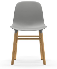 Stolička Form Chair – sivá/dub