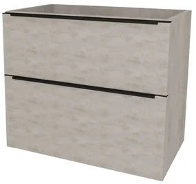 Mereo, Mereo Mailo, kúpeľňová skrinka 81 cm, čierne madlo, Multidecor, Chromix strieborný, MER-CN591SBACST