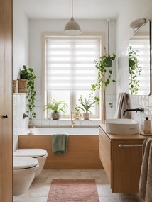 Dekodum Neinvazívna roleta Deň a Noc Soft Tmavá béžová DS009 na mieru – bez vŕtania Šírka (cm): 84, Dĺžka (cm): 150, Strana a farba mechanizmu: Práva – Biela