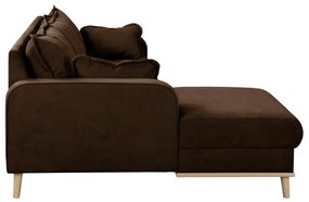 Tmavohnedá rohová pohovka (ľavý roh) Beata - Ropez