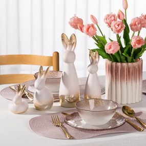 Veľkonočná dekorácia FIG 215 G krémová / zlatá (2 ks)