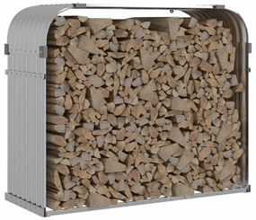 Držiak na polená strieborný 120x45x100 cm pozinkovaná oceľ