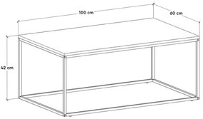 Konferenčný stolík 42x100 cm hnedá