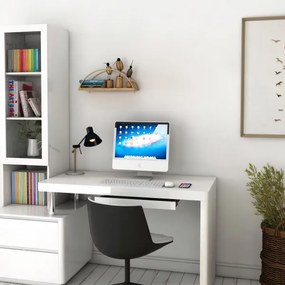 Nástenná polica 45x18 cm dub/zlatá