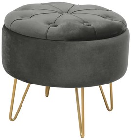 Úložná taburetka CARO grafitová