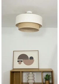 Prisadený luster NATIA 1xE27/60W/230V biela/hnedá