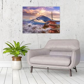 Sklenený obraz - Hora Fuji (70x50 cm)