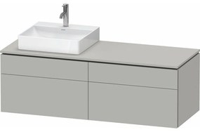 DURAVIT L-Cube závesná skrinka pod umývadlo na dosku (umývadlo vľavo), 4 zásuvky, 1420 x 550 x 482 mm, betón šedá matná, LC4870L07070000