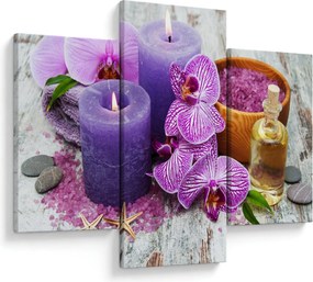 Obraz orchideí a sviečok (90x60 cm)