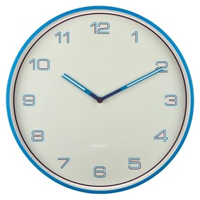 Dizajnové nástenné hodiny Karlsson 6013BB modré,priemer 40 cm