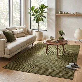 Tmavozelený koberec 160x230 cm Whirl – ESTE