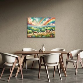 Obraz – Kone cválajúce krajinou (70x50 cm)